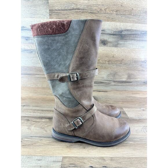 L.L. Bean Park Ridge Mid Calf Brown Boots With Buckles Womens Size 7 - Picture 7 of 9